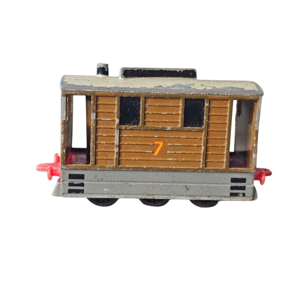 VTG 90s Thomas & Friends ERTL Pull‎ Along Trains Diesel 10 Donald Toby Diecast - Picture 4 of 11